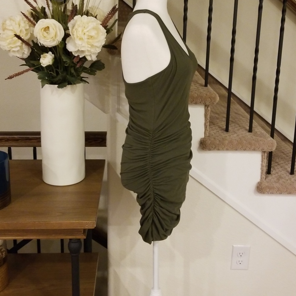 Racerback Rouched Side Bodycon Dress - Picture 2 of 2